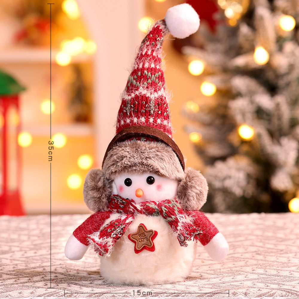 Dekorative Plüsch-Schneemann-Figur