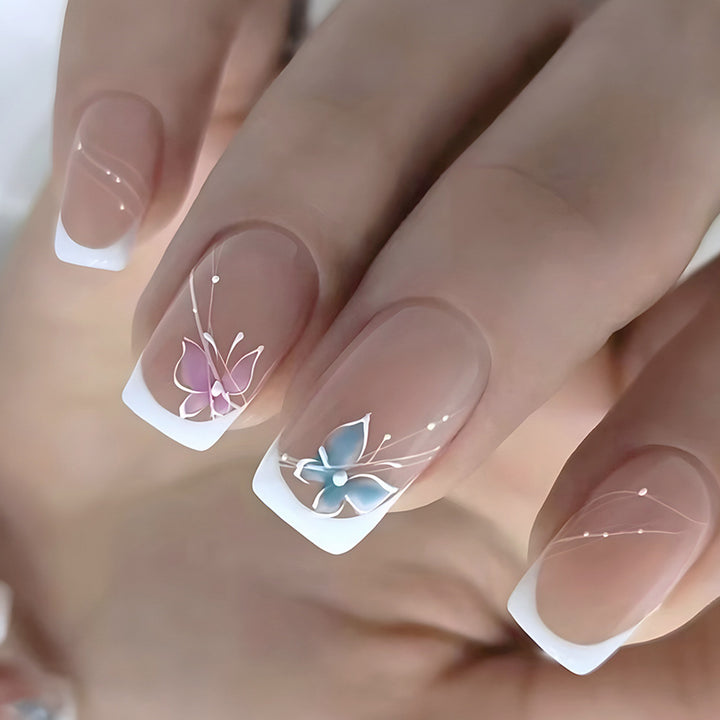 Elegantes Blumen Design Nagelkunst Set Karnz