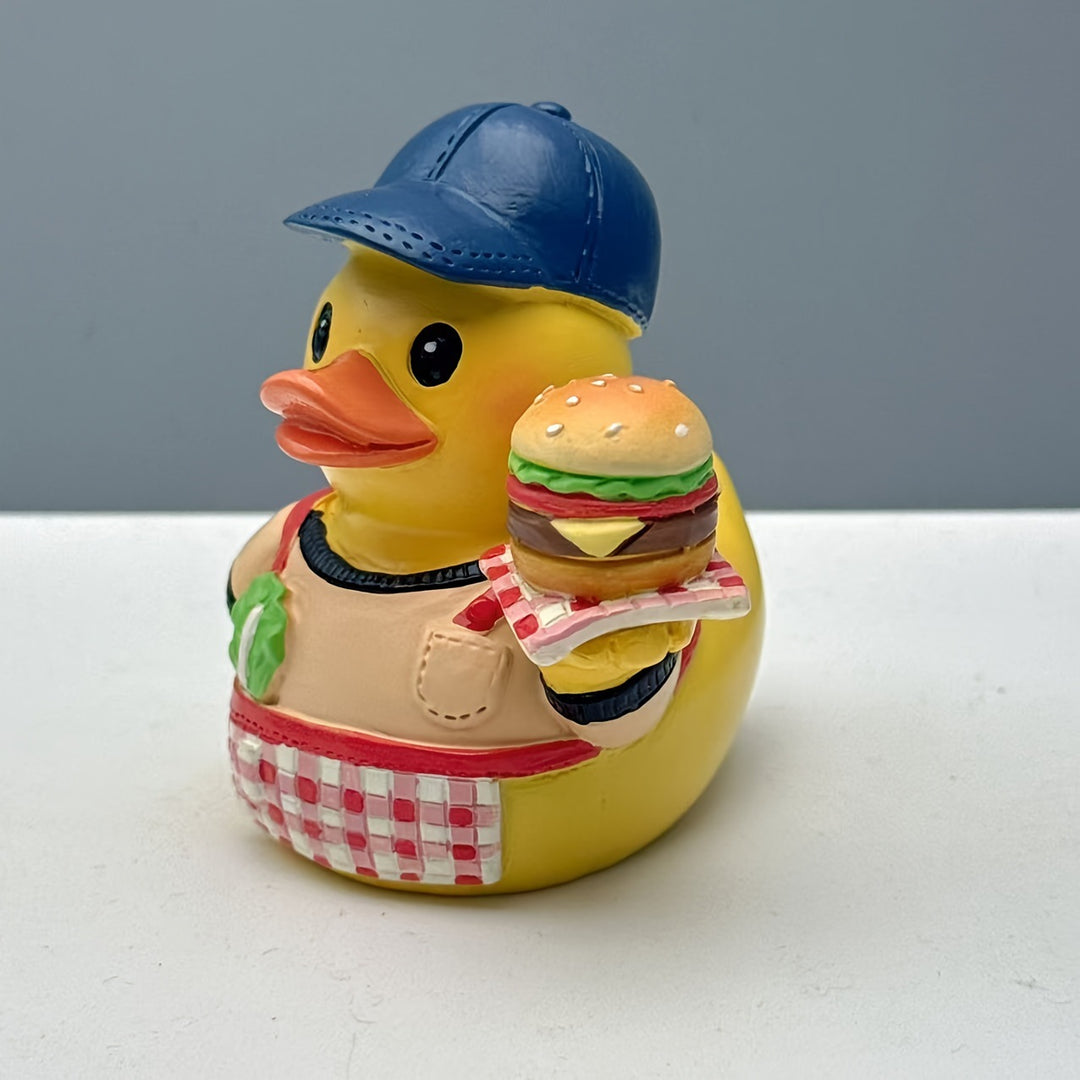 Lustige Gummiente als Grillmeister Karnz