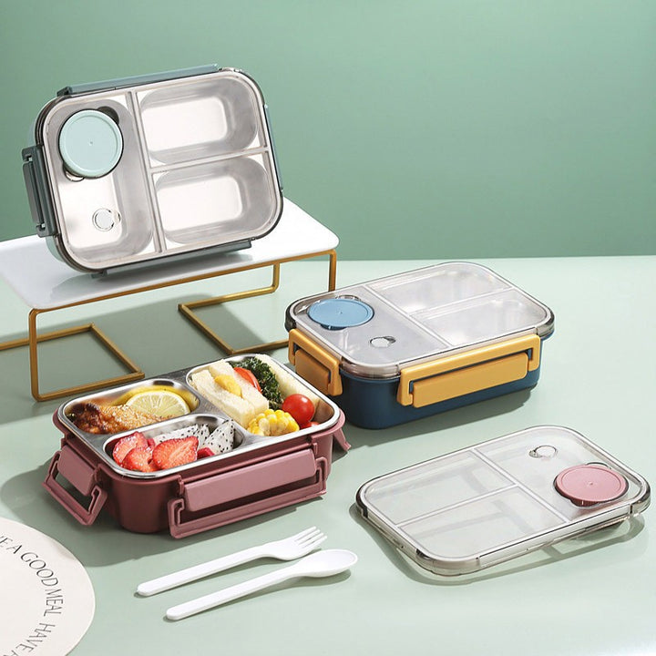 Edelstahl Bento-Box mit auslaufsicherem Deckel