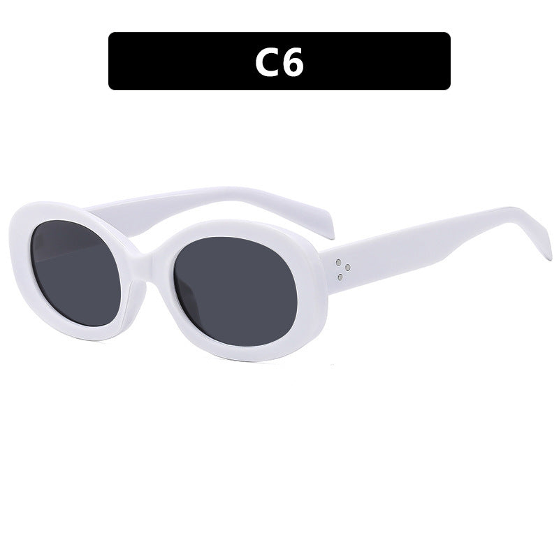 Damen modische Sonnenbrille im eleganten Ovaldesign mit robustem Rahmen Karnz