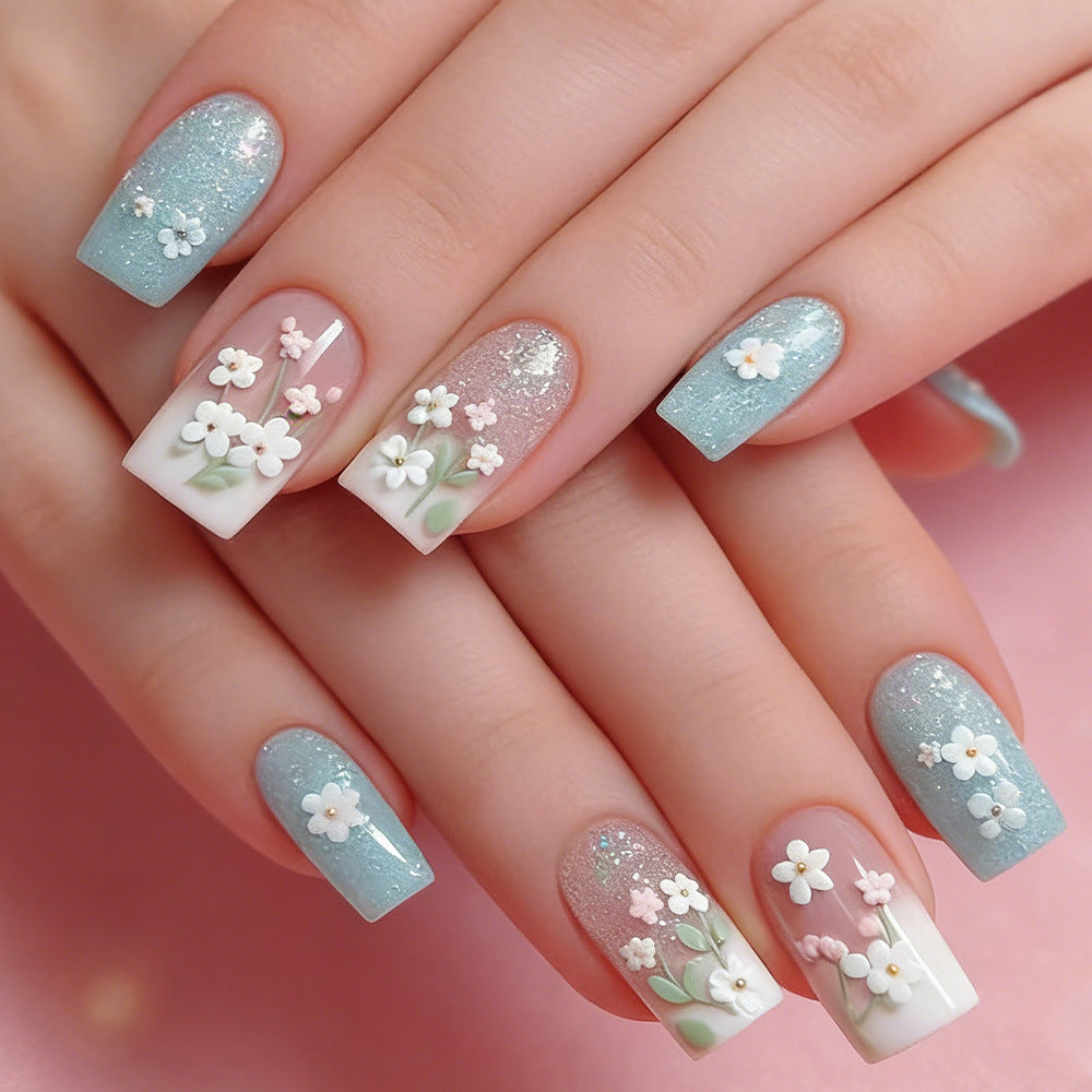 Floral Garden Press-On Nagelkunst Karnz