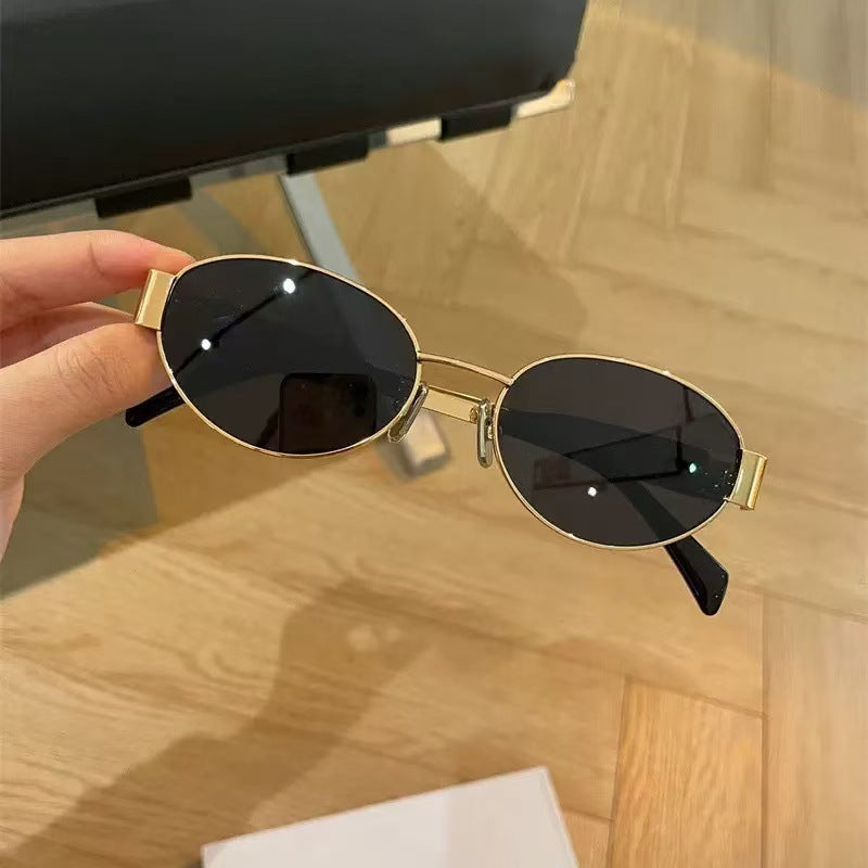 Elegante Modische Ovale Rahmen Sonnenbrillen Karnz