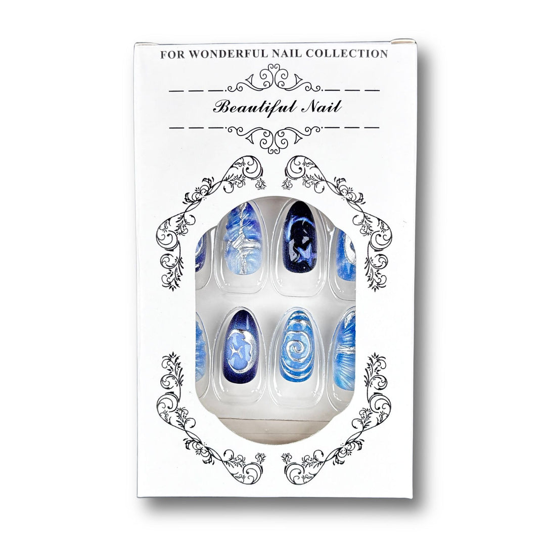 Marine-Themen Press-On Nagelkunst Set