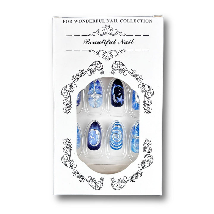 Marine-Themen Press-On Nagelkunst Set