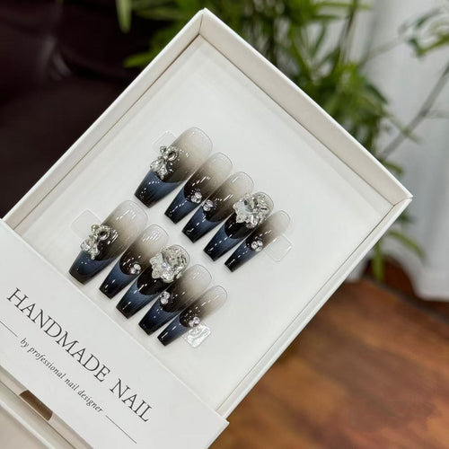 Handgefertigtes Ombre Press-On Nagelset