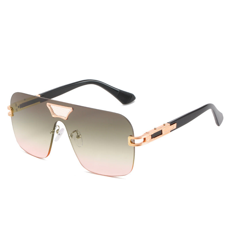 Damen modische Oversized-Sonnenbrille mit speziellem Rahmen und UV-Schutz Karnz