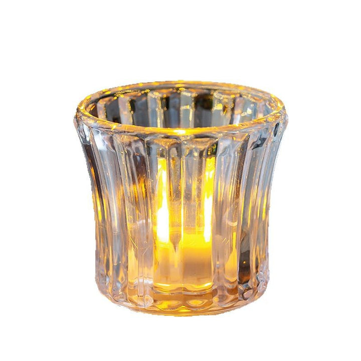 Dekorative Glas-Kerzenhalter