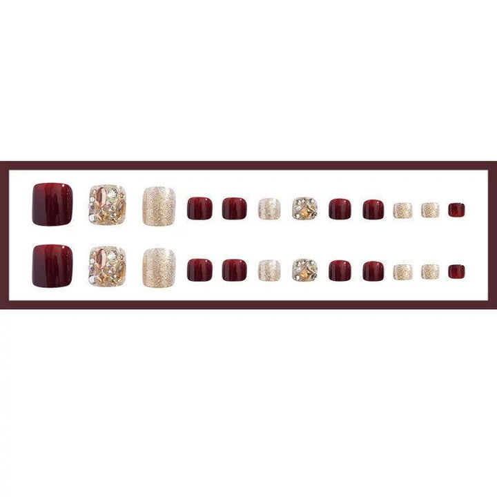 Premium Kristall-Verzierte Fußnagelkunst Karnz