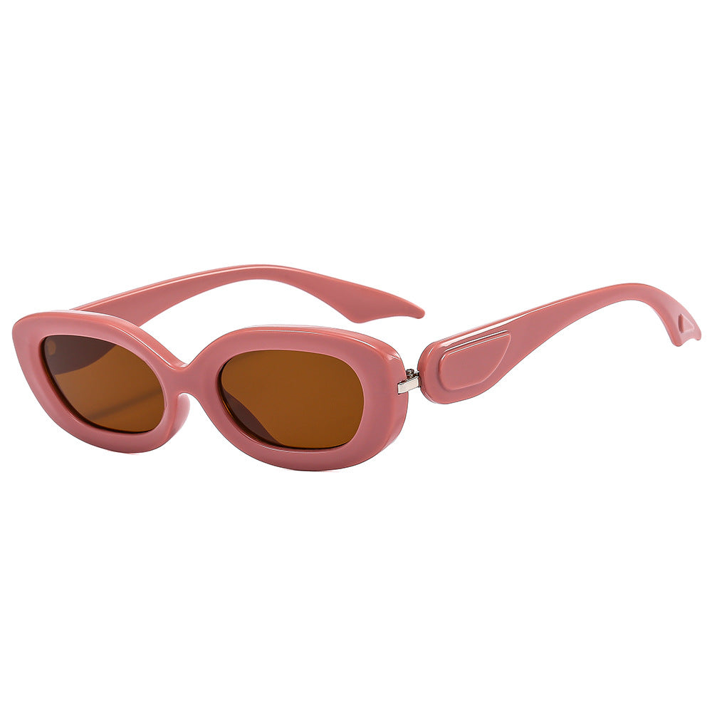 Damen modische Sonnenbrille mit stilvollem geschwungenem Rahmen Karnz