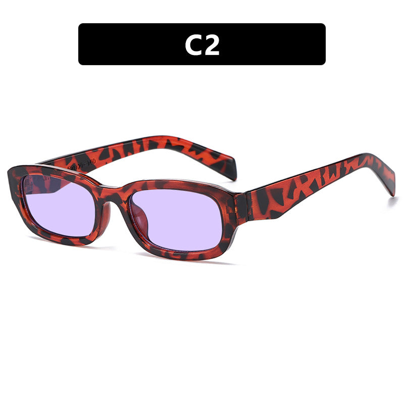 Damen modische Sonnenbrille mit stilvollem, rechteckigem Rahmen Karnz