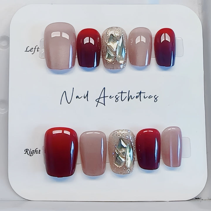 Elegantes Press-On-Nageldesign Karnz