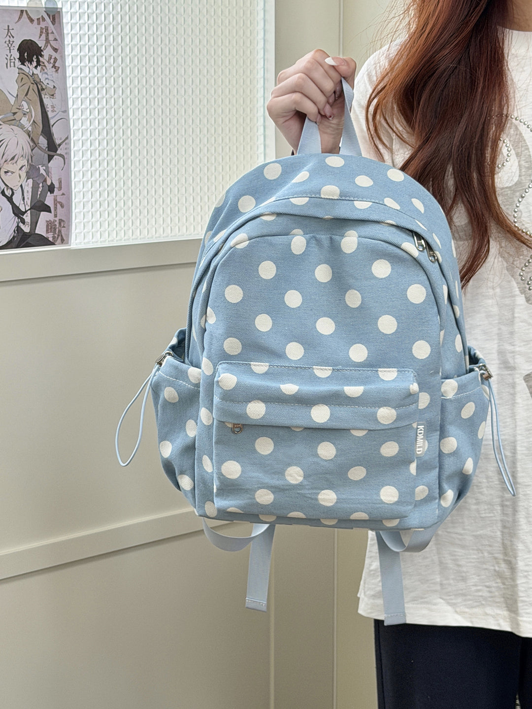Verspielt gepunkteter Rucksack Karnz