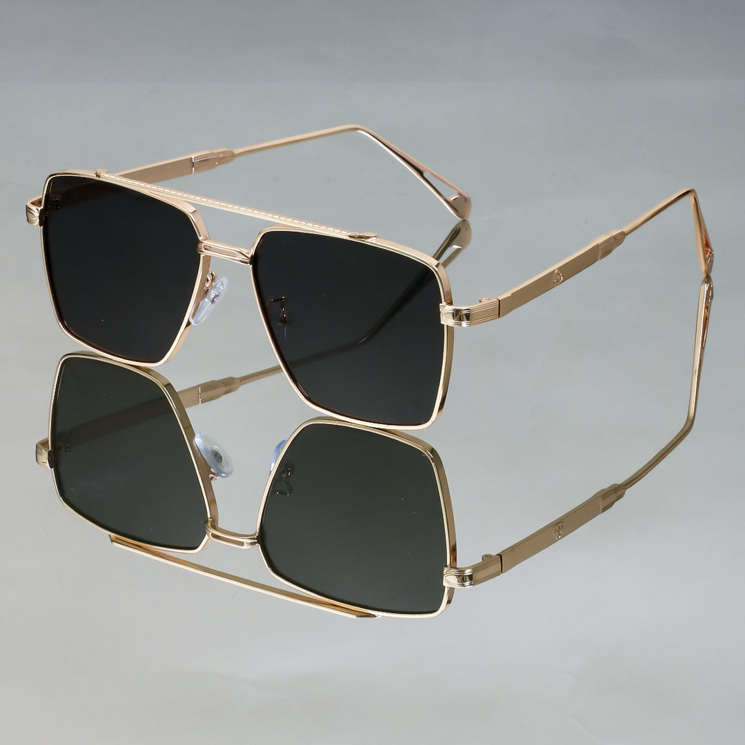 Damen oversized Sonnenbrille mit elegantem Metallrahmen Karnz