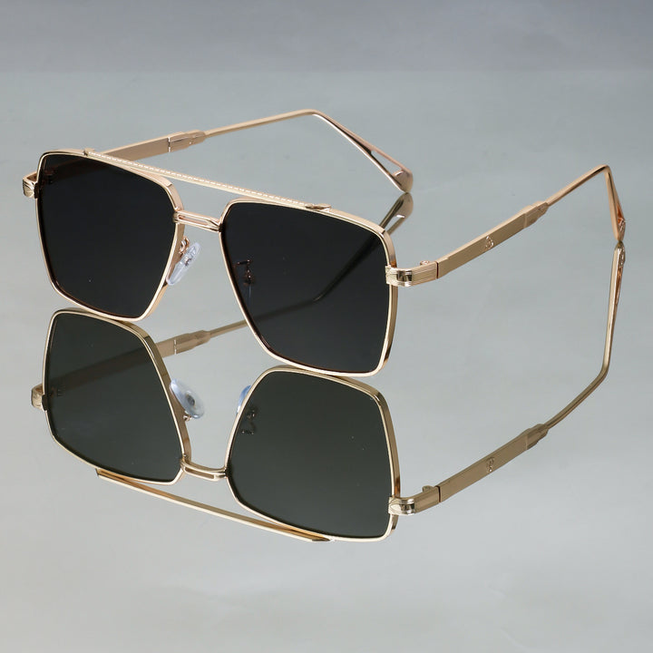 Damen oversized Sonnenbrille mit elegantem Metallrahmen Karnz