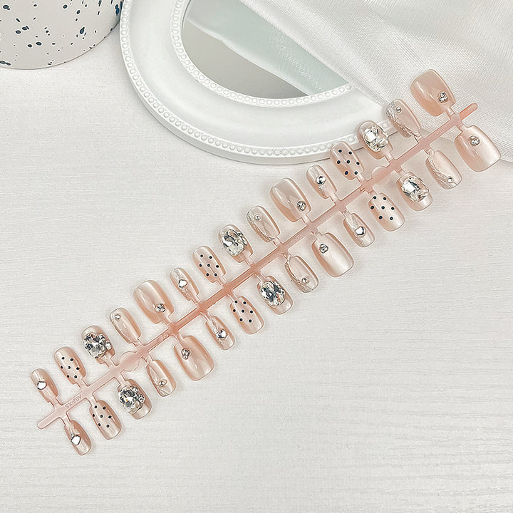 Premium Strass dekoriertes Press-On Nail Set Karnz
