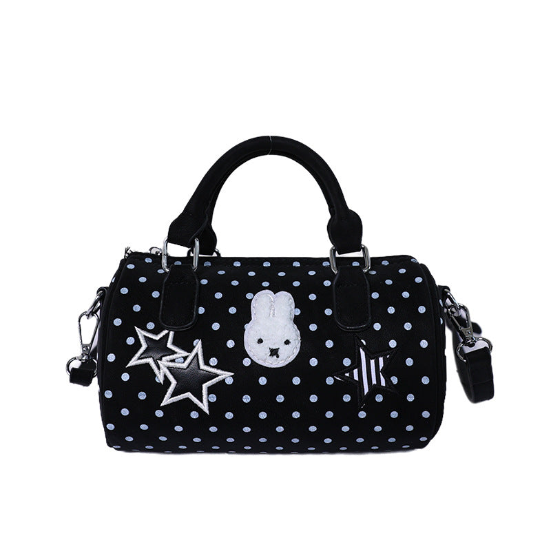 Spaß Bestickte Polka Dot Handtasche Karnz
