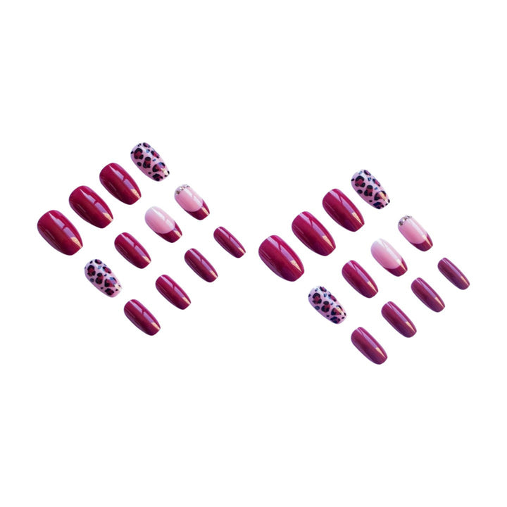 Chic Dekorative Lange Nagelkunst Set