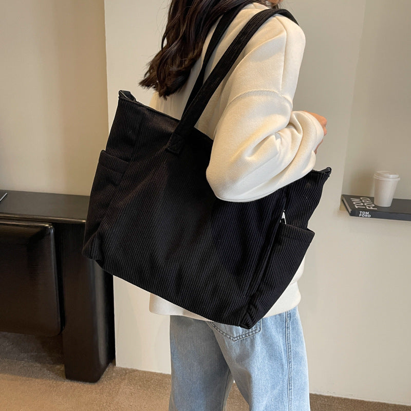 Texturiertes Multi-Taschen Reise Tote Karnz