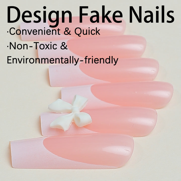 Kunstnagelset mit eleganten Spitzen und verspieltem 3D-Design Karnz