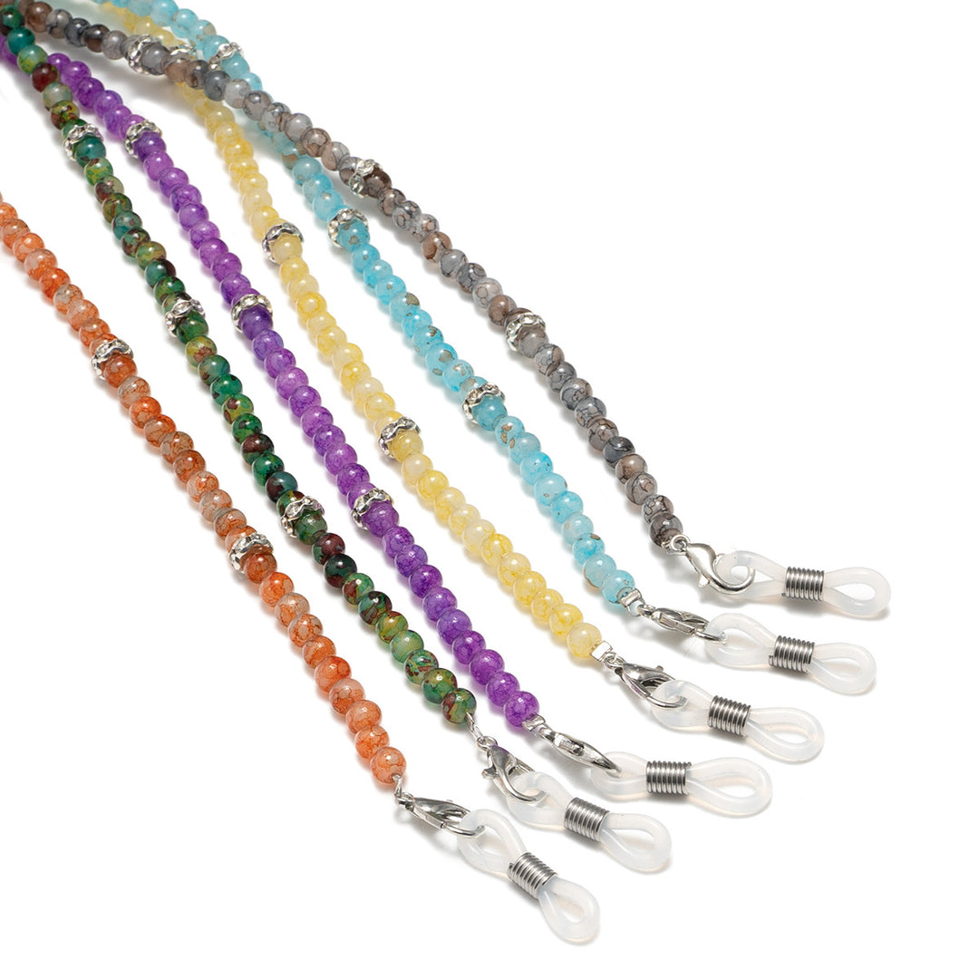 Elegante Perlen Brillenhalter Kette Karnz