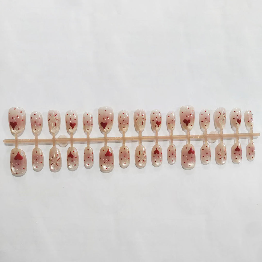 Glitzerndes Herz- und Stern-Nagelkunst-Set Karnz