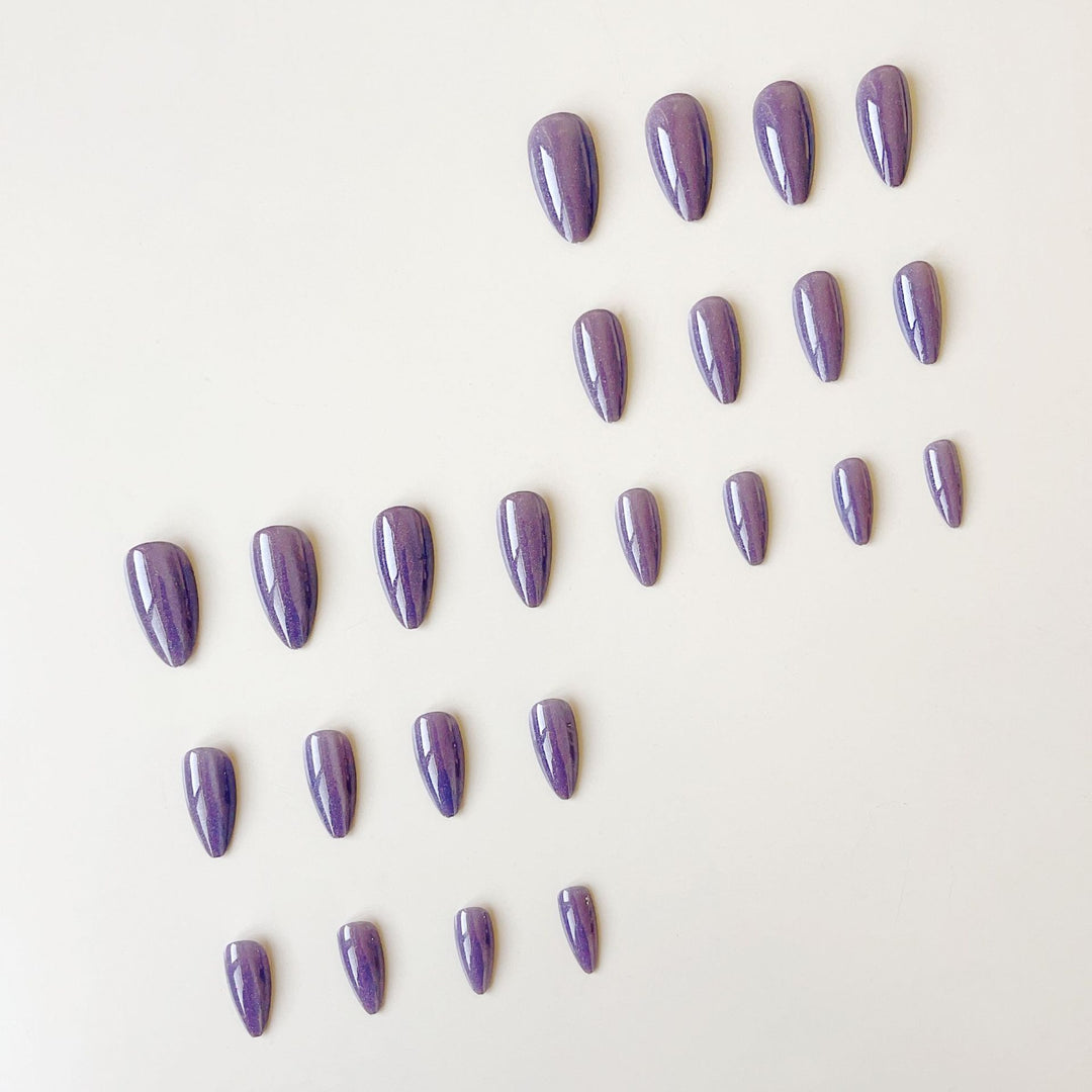 Kunstnagelset mit schimmernden und eleganten Spitzen Karnz