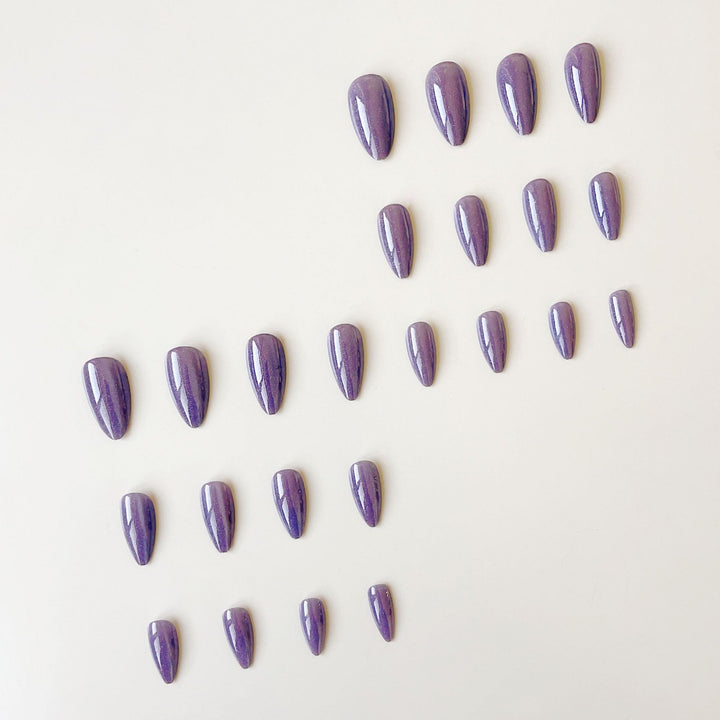 Kunstnagelset mit schimmernden und eleganten Spitzen Karnz