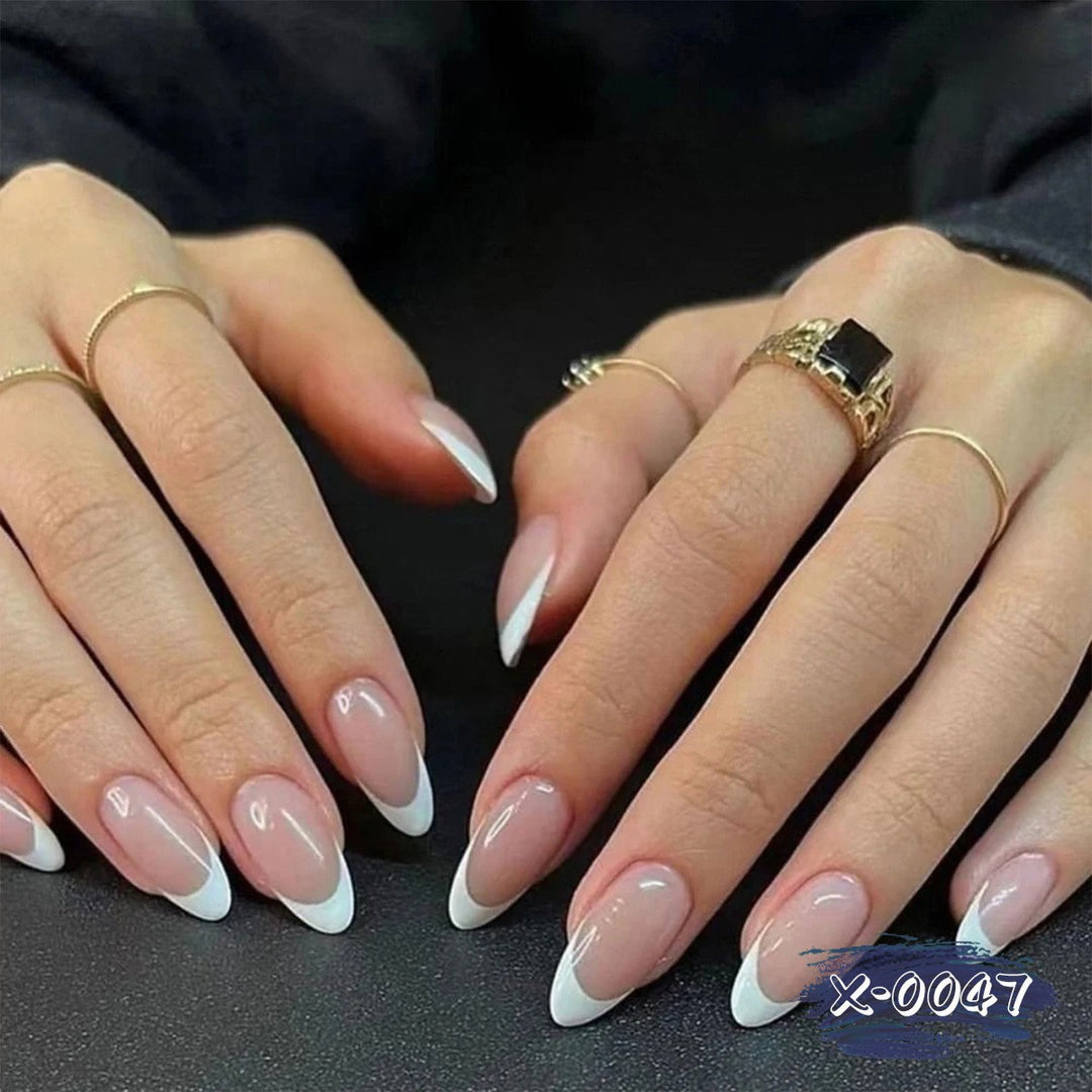Elegantes Französisch Spitz Acryl Nagel Kunst Set  1790958235