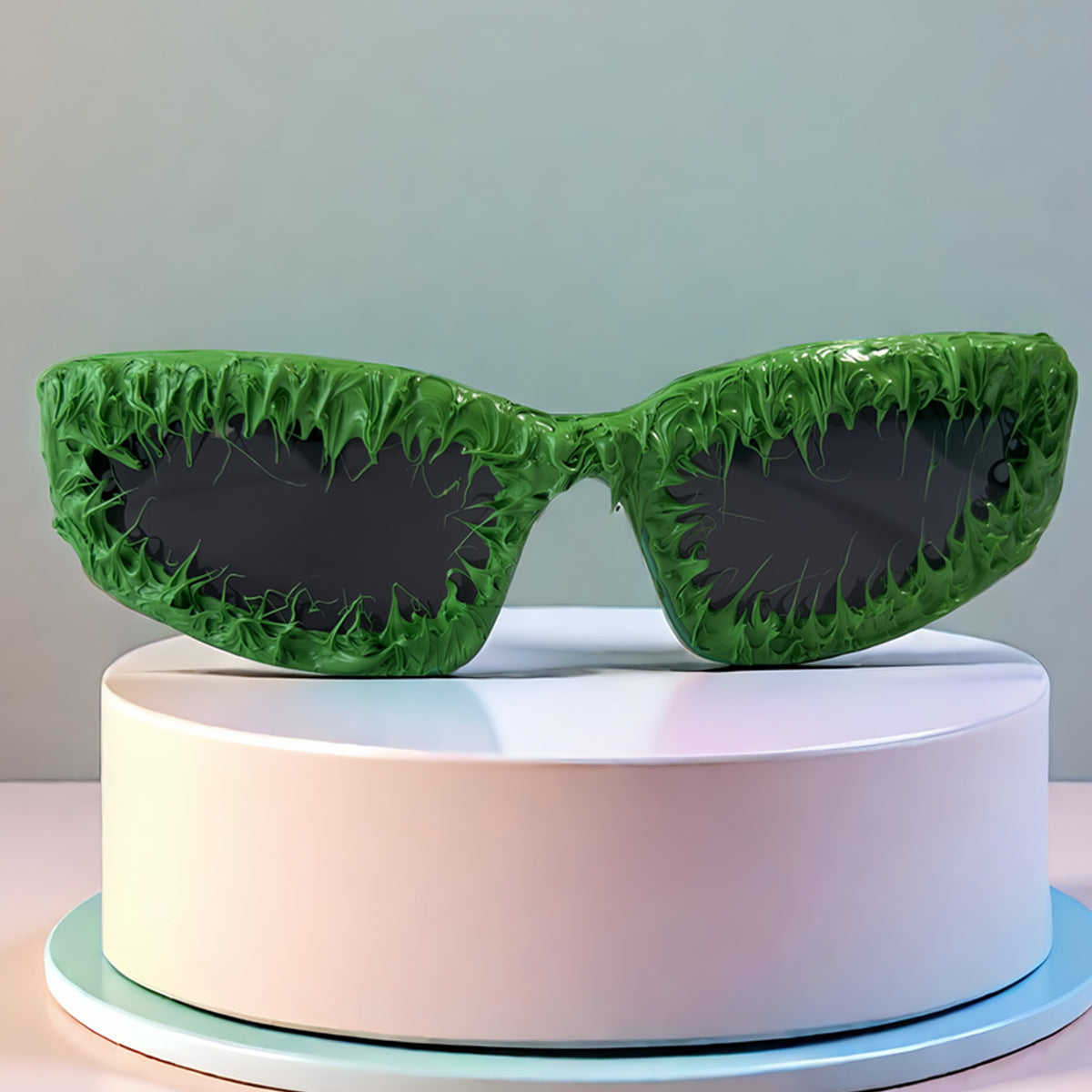 Damen futuristische Sonnenbrille mit innovativem und einzigartigem Rahmen Karnz