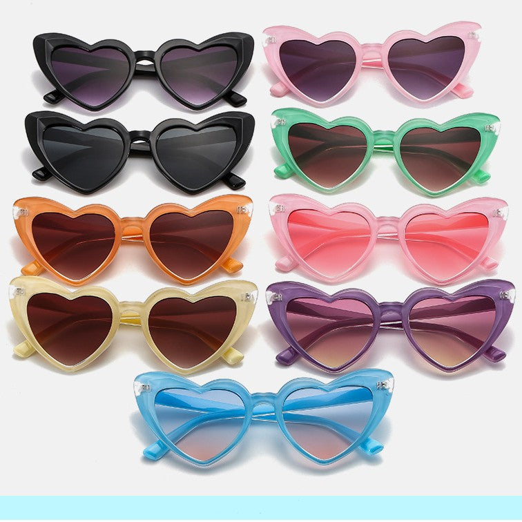 Damen modische Herz-Sonnenbrille mit UV-Schutz Karnz