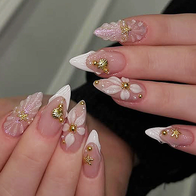 Premium Dekorative Press-On Nagelset Karnz