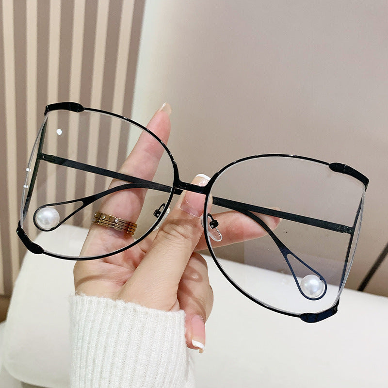 Damen modische Brille mit elegantem Perlendekor Karnz
