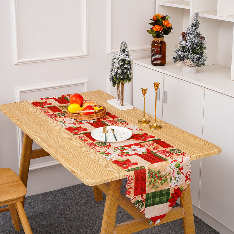 Festlicher Tischläufer mit Weihnachtsmotiven Karnz