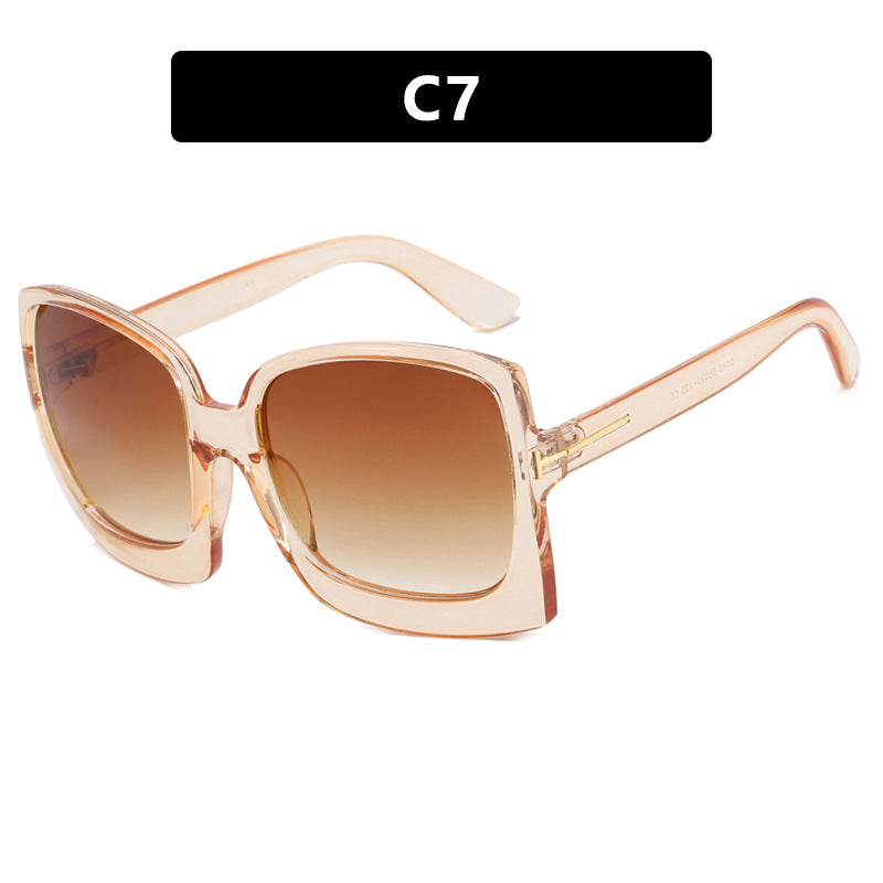Damen oversized Sonnenbrille im modernen quadratischen Design mit verspiegelten Gläsern Karnz