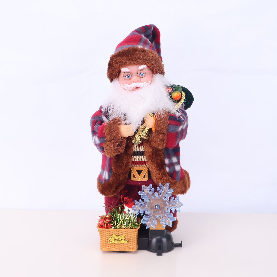 Dekorative Weihnachtsmannfigur mit Süßigkeit