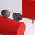 Damen modische Sonnenbrille mit filigranem Metallrahmen und stylishem Design Karnz