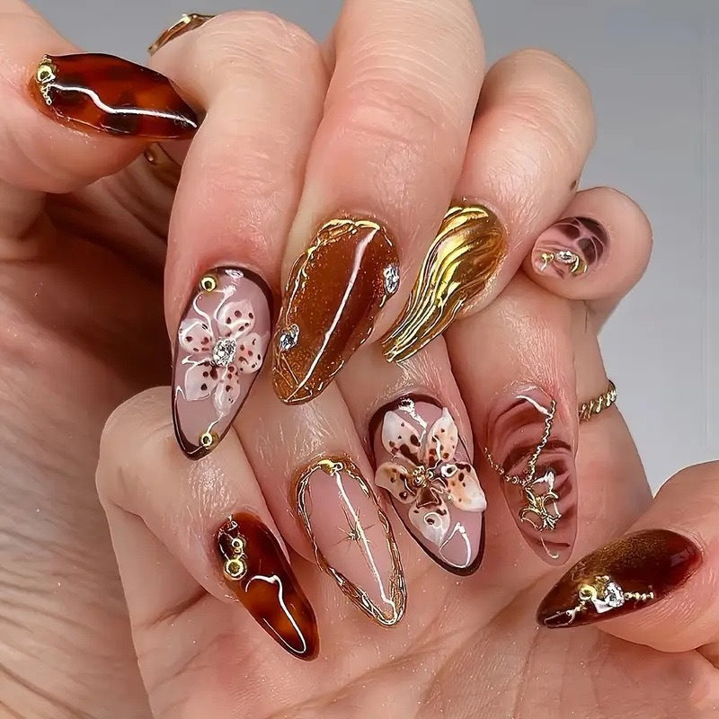 3D Blumige Acryl-Nagelverzierung Karnz 1787977799