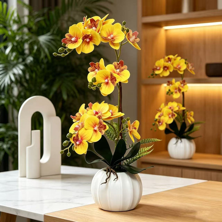 Elegante künstliche Orchideenarrangement für die Innenraumdekoration