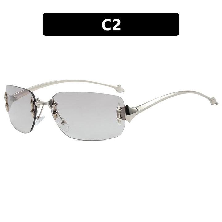 Damen Designer-Sonnenbrille mit aufwändigen Verzierungen Karnz