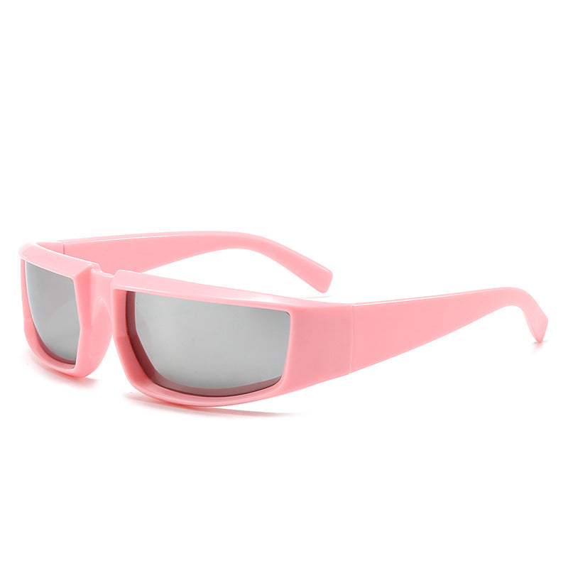 Damen stylische Sonnenbrille im futuristischen Design Karnz