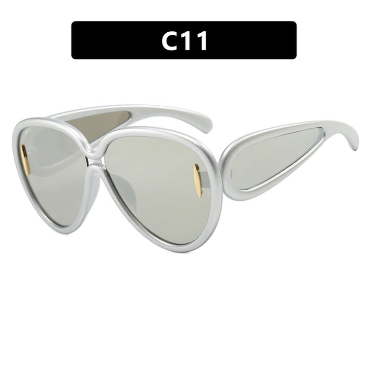 Damen extravagante Sonnenbrille im kreativen Design Karnz