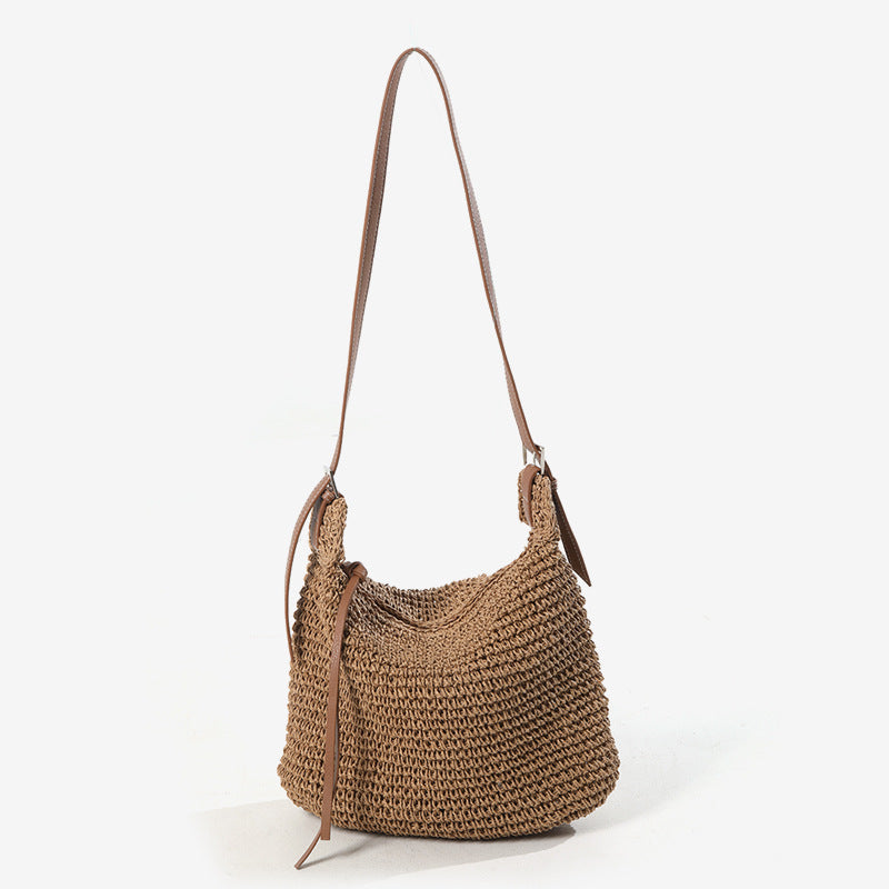 Damen Handtasche aus geflochtener Baumwolle mit komfortablem Schulterriemen Karnz