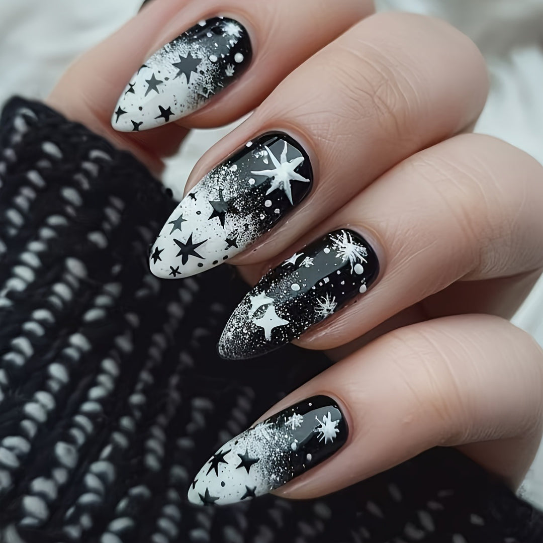 Kunstnagelset mit Sternenmotiv Karnz