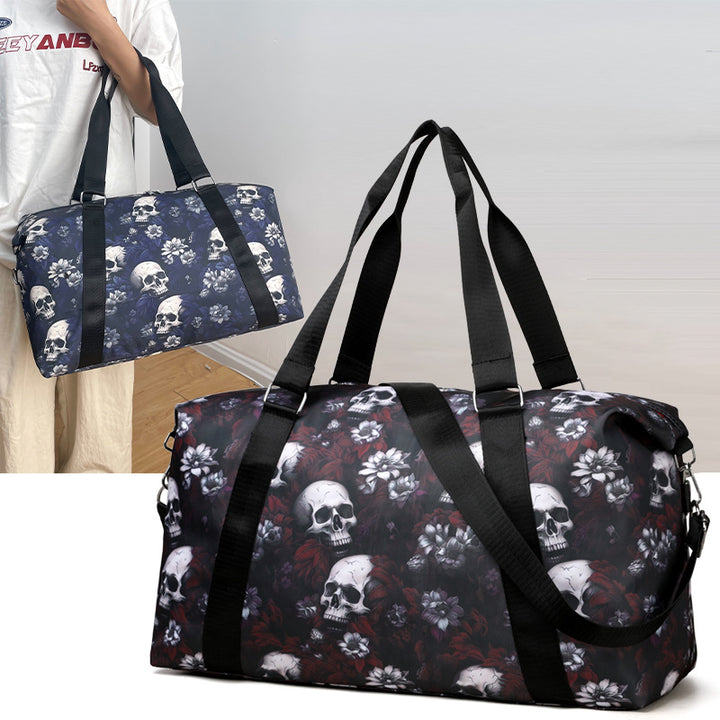 Künstlerischer Skull Print Duffle Bag Karnz