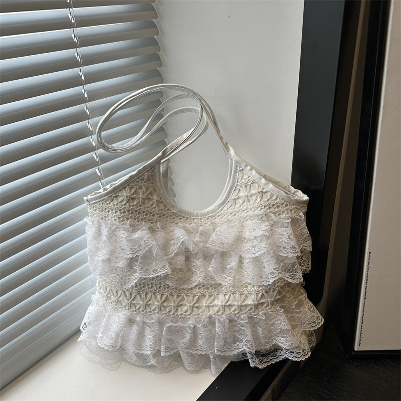 Rüschenspitze Crop Top Karnz