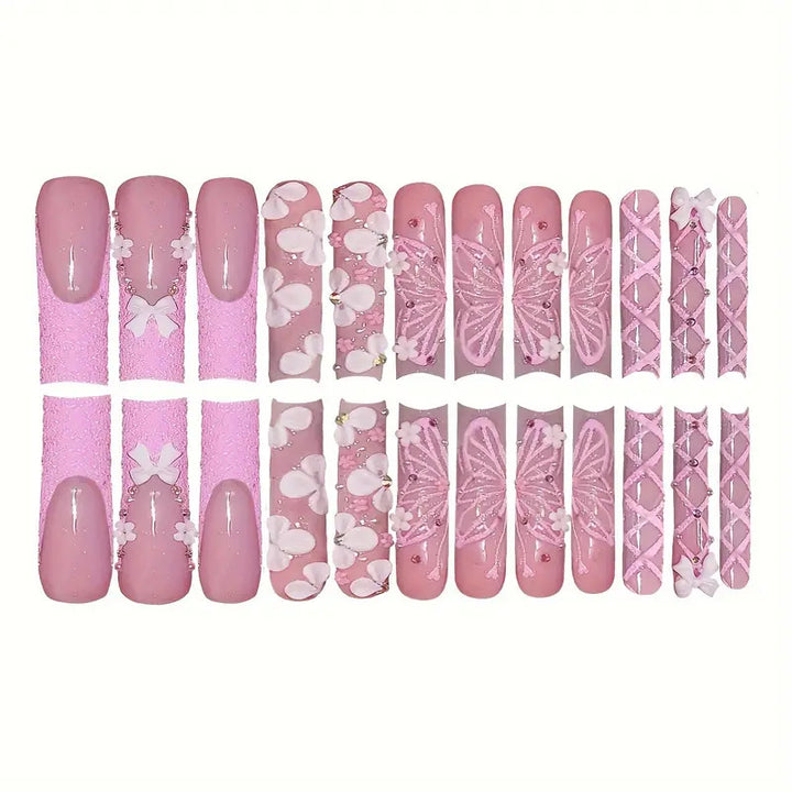 Dekorative 3D Blumen Druck-Nagelkunst Karnz