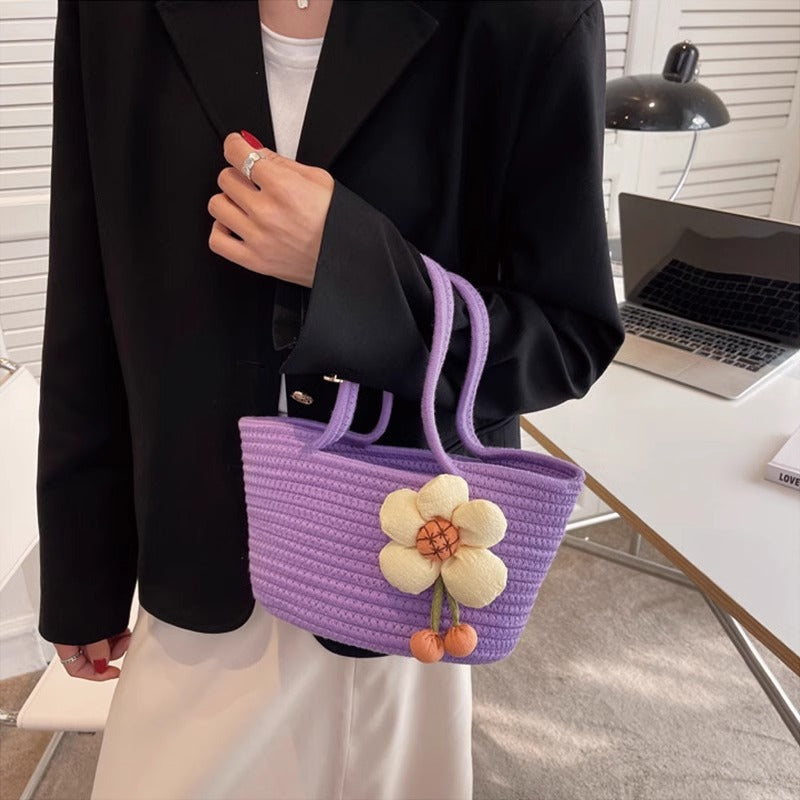 Dekorative Geflochtene Strohtasche Karnz