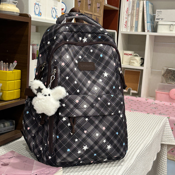 Kariertes Muster Rucksack Karnz