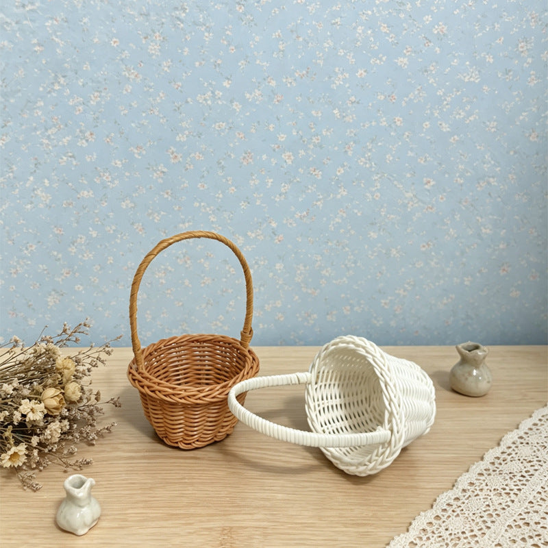 Dekorative Miniatur Geflochtene Korb Karnz